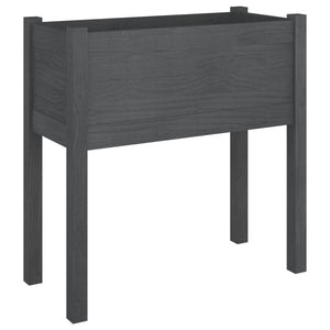 Pflanzkübel 2er Set Grau 70cm Kiefernholz