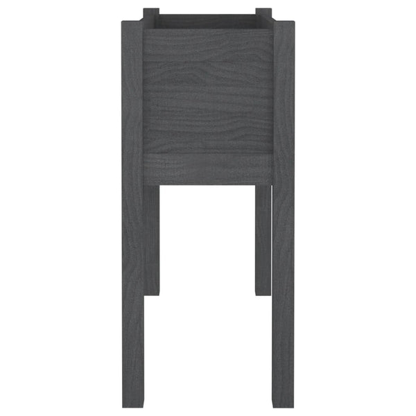 Pflanzkübel 2er Set Grau 70cm Kiefernholz