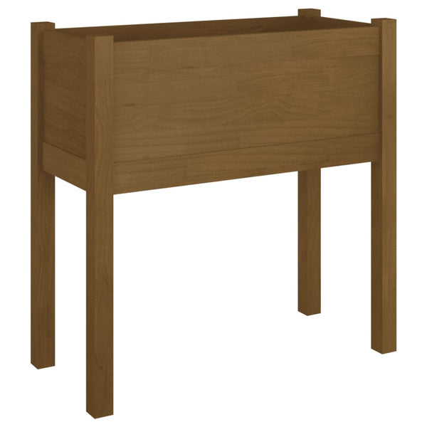 Pflanzkübel 2er Set Honigbraun Kiefer 70cm