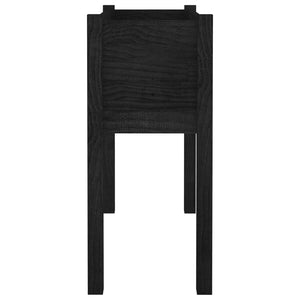 Schwarzer Pflanzkübel 70x70 cm Kiefernholz