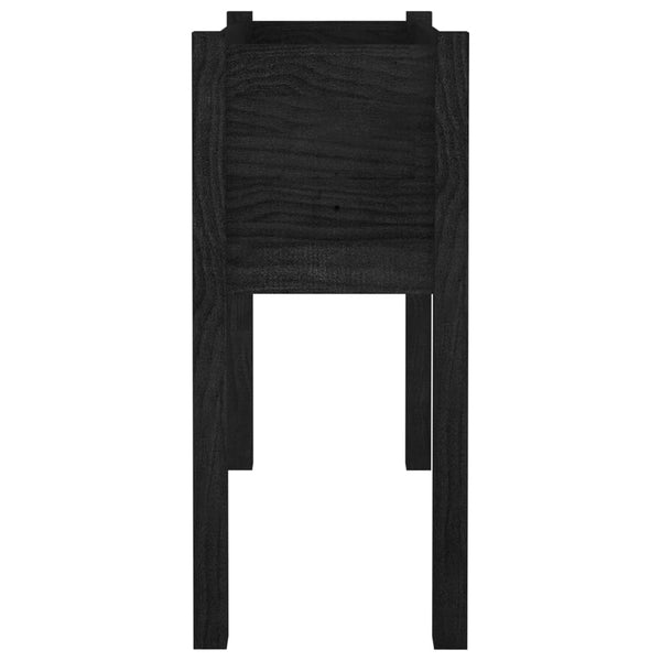Pflanzkübel 2er Set Kiefer Schwarz 70cm