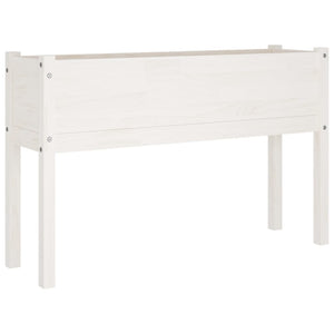 Weißer Pflanzkübel 110cm Kiefer Massivholz