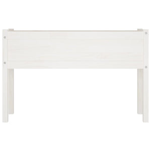 Weißer Pflanzkübel 110cm Kiefer Massivholz