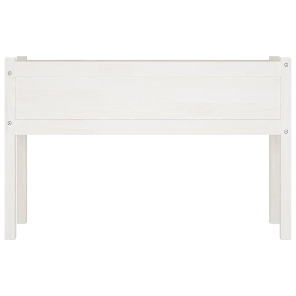 Weißer Pflanzkübel 110cm Kiefer Massivholz