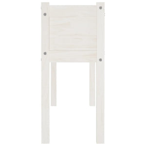 Weißer Pflanzkübel 110cm Kiefer Massivholz