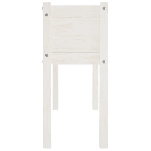 Weißer Pflanzkübel 110cm Kiefer Massivholz