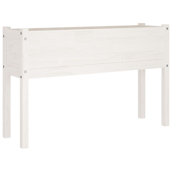 2er Set Pflanzkübel Weiß Kiefer 110cm