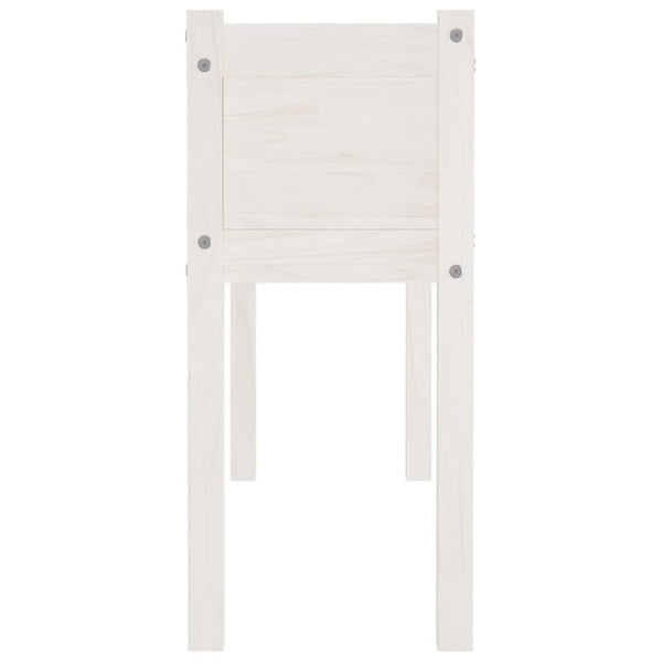 2er Set Pflanzkübel Weiß Kiefer 110cm