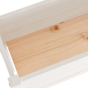 2er Set Pflanzkübel Weiß Kiefer 110cm