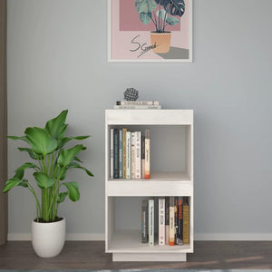 Weißes Bücherregal Kiefer Massivholz 40x71 cm