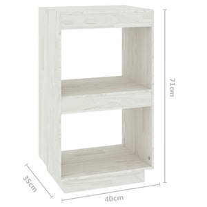 Weißes Bücherregal Kiefer Massivholz 40x71 cm