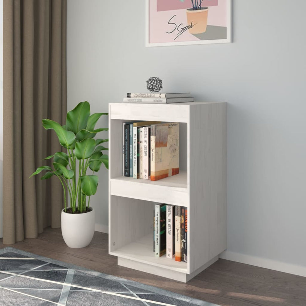 Weißes Bücherregal Kiefer Massivholz 40x71 cm