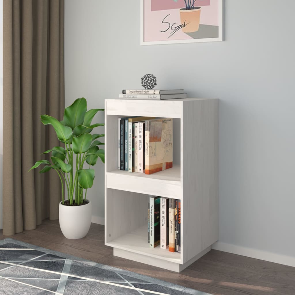 Weißes Bücherregal Kiefer Massivholz 40x71 cm