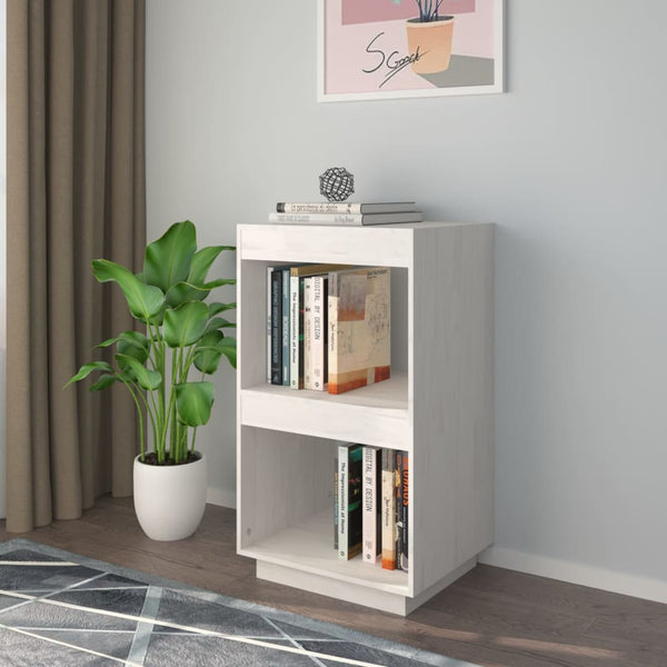 Weißes Bücherregal Kiefer Massivholz 40x71 cm