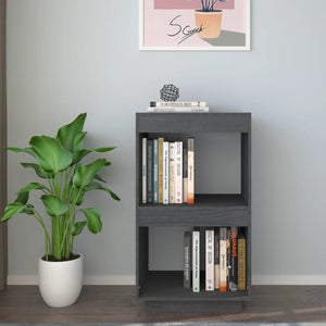 Graues Bücherregal Kiefer Massivholz 40x71cm