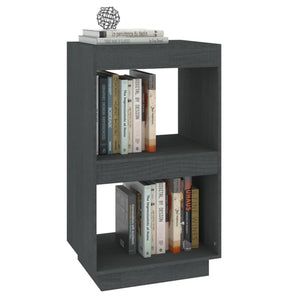 Graues Bücherregal Kiefer Massivholz 40x71cm