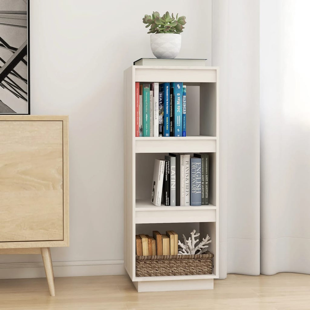 Weißes Kiefer Bücherregal/Raumteiler 40x103 cm