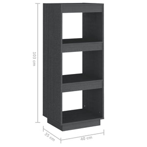 Graues Kiefer Bücherregal/Raumteiler 40x103 cm