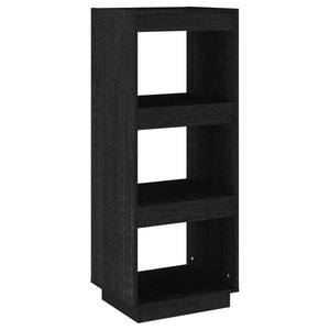 Schwarzes Kiefer Bücherregal/Raumteiler 40x103 cm