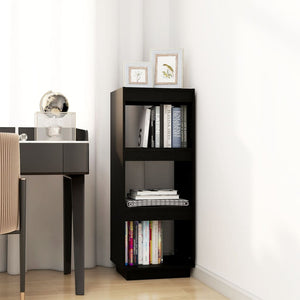 Schwarzes Kiefer Bücherregal/Raumteiler 40x103 cm