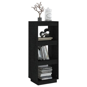 Schwarzes Kiefer Bücherregal/Raumteiler 40x103 cm