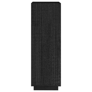 Schwarzes Kiefer Bücherregal/Raumteiler 40x103 cm