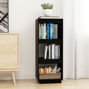 Schwarzes Kiefer Bücherregal/Raumteiler 40x103 cm
