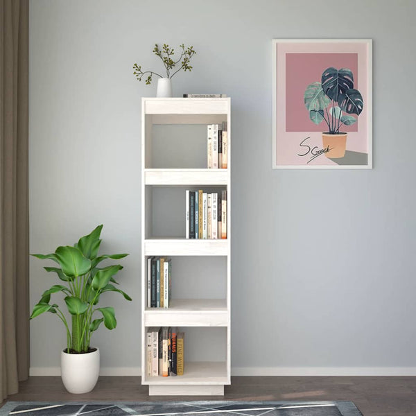 vidaXL Étagère/Séparateur de pièce blanc 40x35x135 cm Bois de pin massif