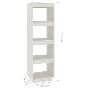vidaXL Étagère/Séparateur de pièce blanc 40x35x135 cm Bois de pin massif