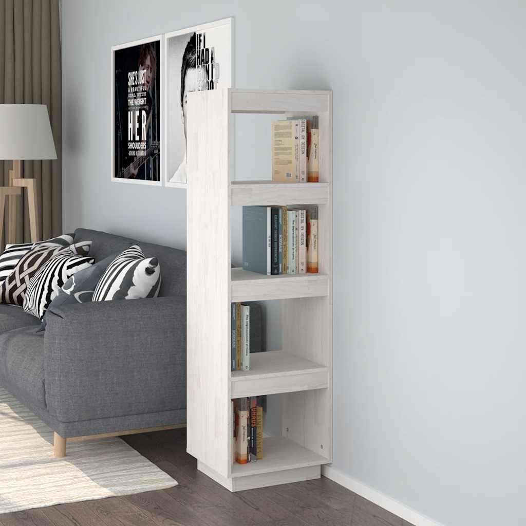 vidaXL Étagère/Séparateur de pièce blanc 40x35x135 cm Bois de pin massif