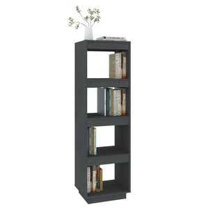 Graues Kiefer Bücherregal/Raumteiler 40x135cm