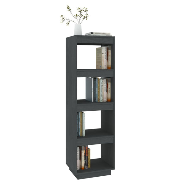 Graues Kiefer Bücherregal/Raumteiler 40x135cm