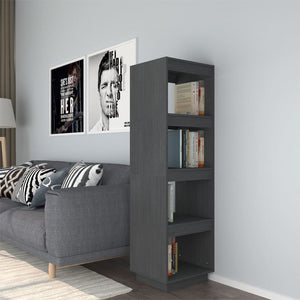 Graues Kiefer Bücherregal/Raumteiler 40x135cm