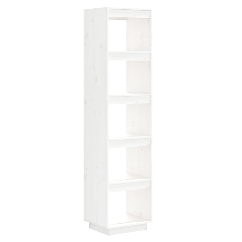 Weißes Bücherregal Kiefer Massivholz 40x167 cm