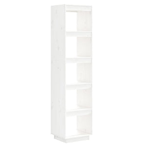 Weißes Bücherregal Kiefer Massivholz 40x167 cm