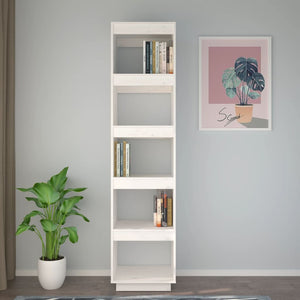 Weißes Bücherregal Kiefer Massivholz 40x167 cm
