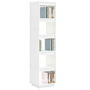 Weißes Bücherregal Kiefer Massivholz 40x167 cm
