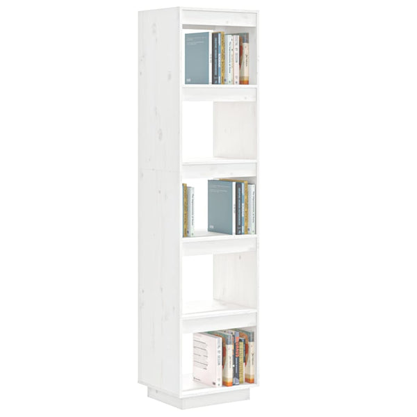 Weißes Bücherregal Kiefer Massivholz 40x167 cm
