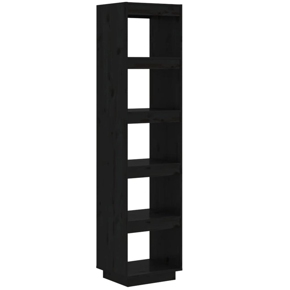 vidaXL Étagère/Séparateur de pièce noir 40x35x167 cm pin massif
