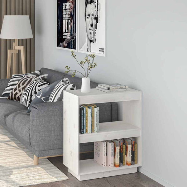 Bücherregal Weiß Kiefer Massivholz 60x71 cm