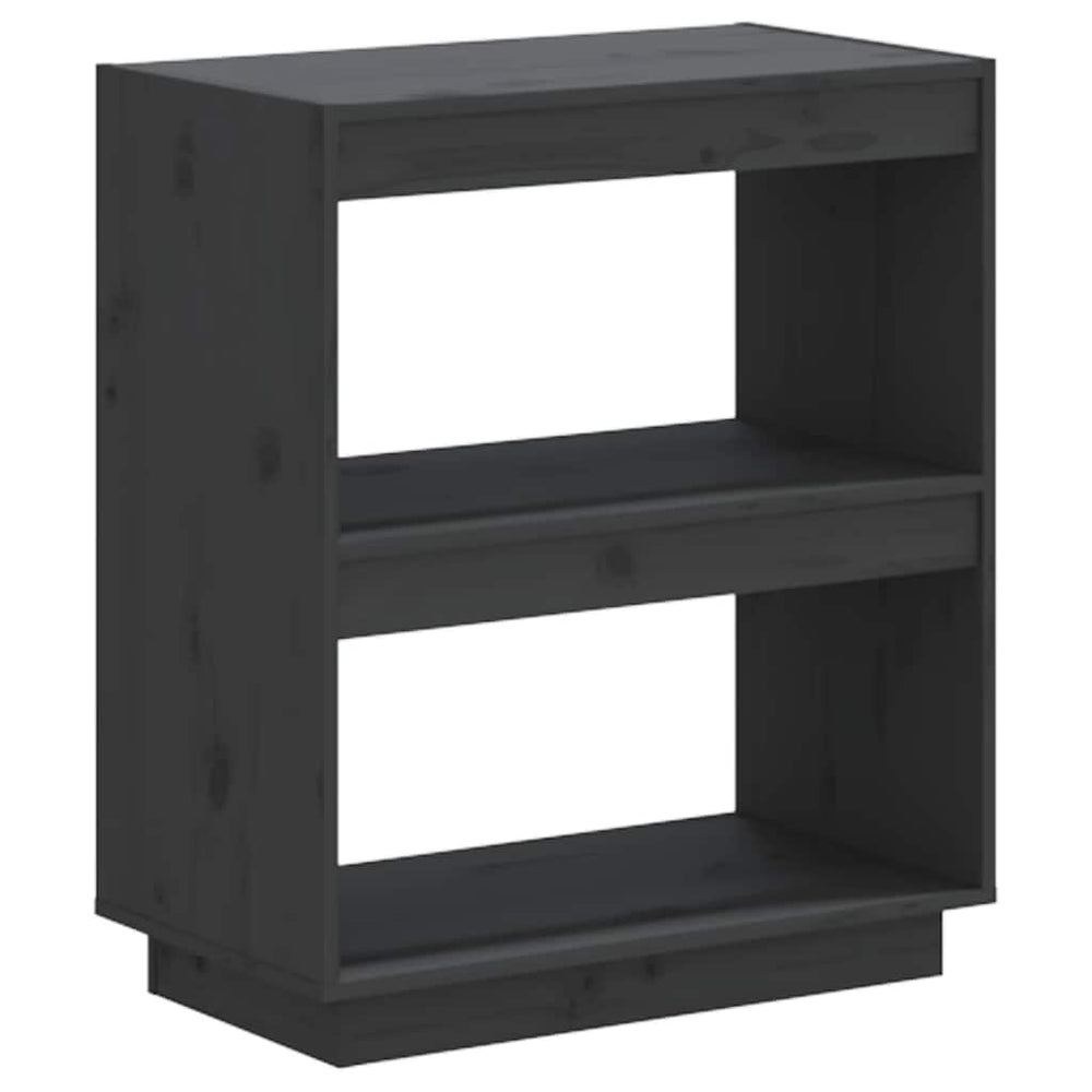 vidaXL Bibliothèque grise 60x35x71 cm bois de pin massif