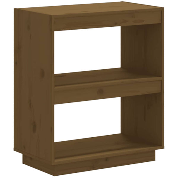 Honigbraunes Bücherregal Kiefer Massivholz 60 cm