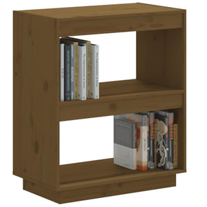 Honigbraunes Bücherregal Kiefer Massivholz 60 cm