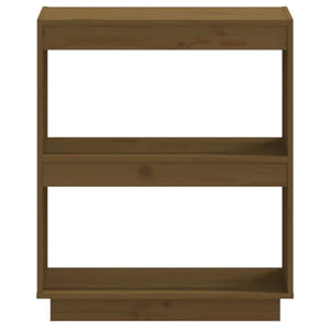 Honigbraunes Bücherregal Kiefer Massivholz 60 cm