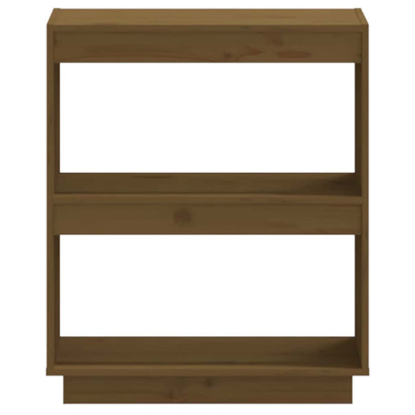 Honigbraunes Bücherregal Kiefer Massivholz 60 cm