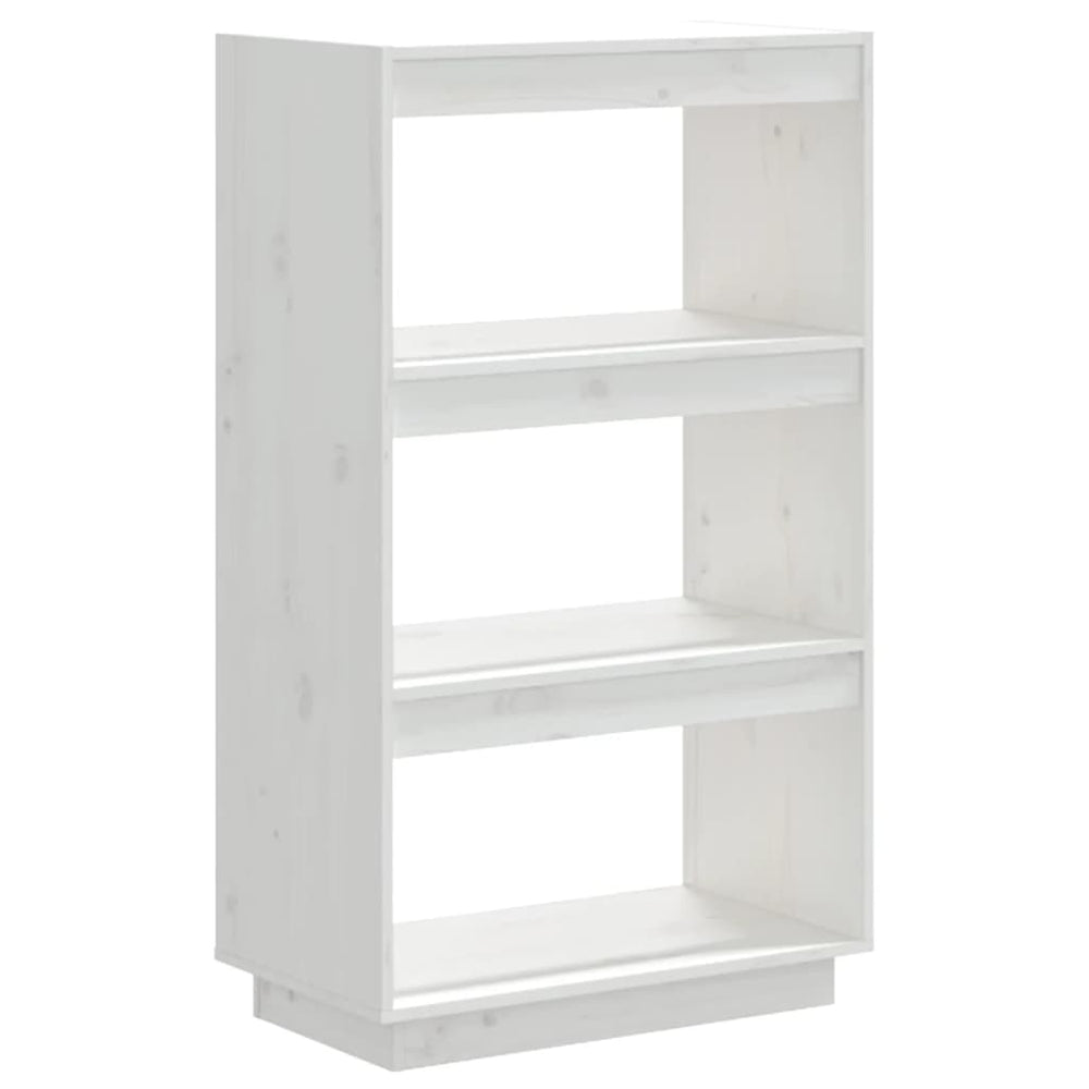 vidaXL Bibliothèque/Séparateur de Pièce Blanc 60x35x103 cm Bois de Pin Massif