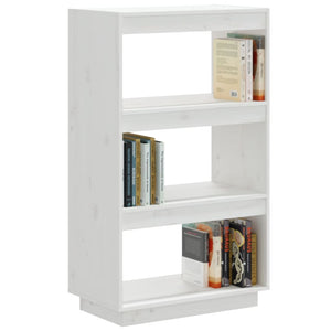 Weißes Bücherregal Kiefer Massivholz 60x103 cm