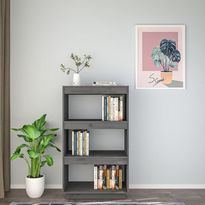 Graues Kiefer Bücherregal 60x35x103 cm