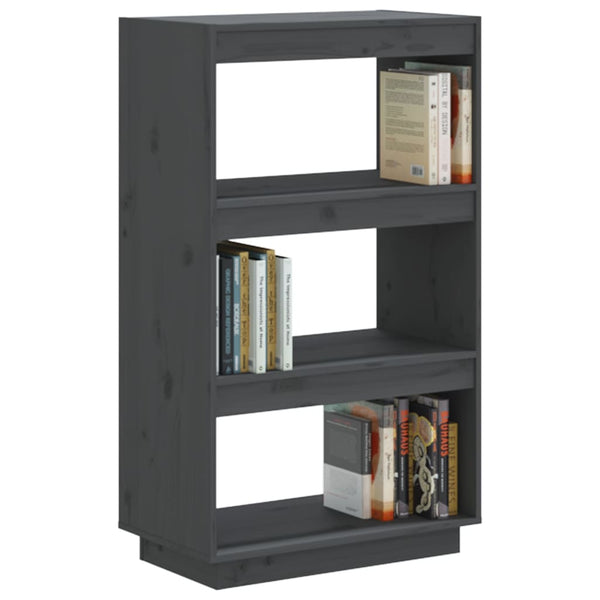 Graues Kiefer Bücherregal 60x35x103 cm