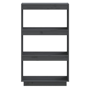 Graues Kiefer Bücherregal 60x35x103 cm
